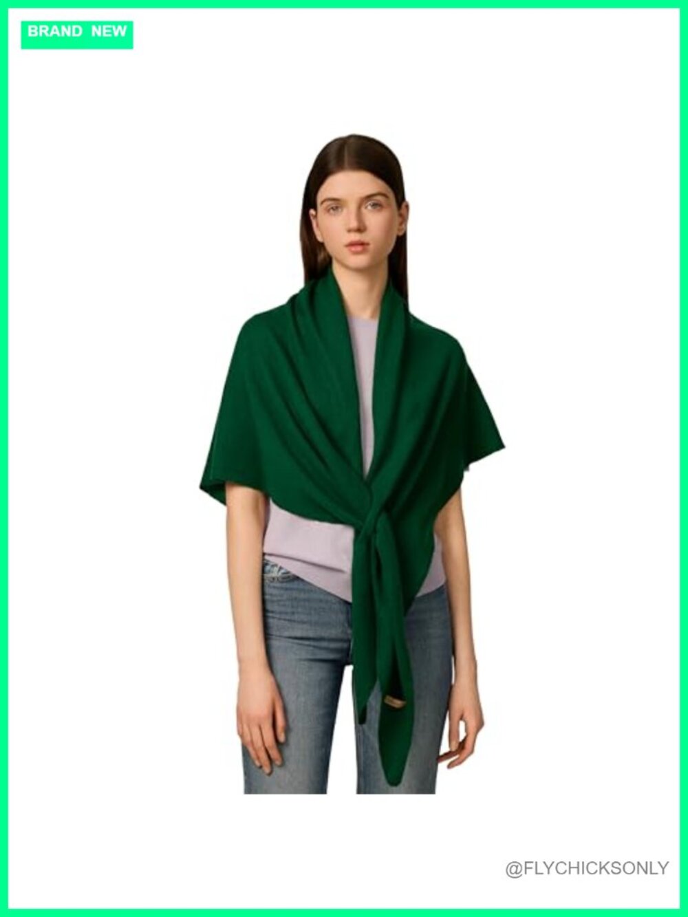 Cashmere Wool Blend Shawl Wrap Women Oversized Triangle Scarf